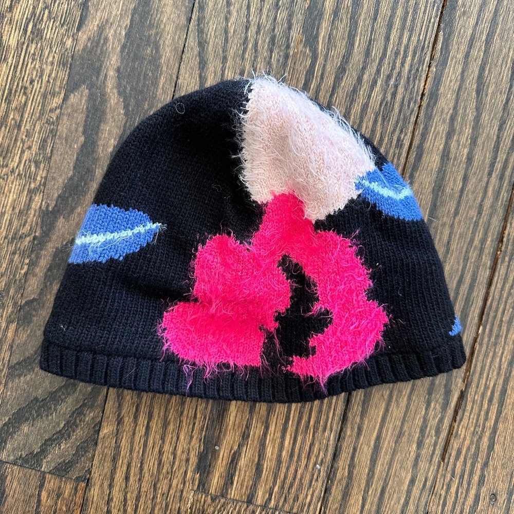 CATIMINI Girls Knit Graphic Beanie Hat 4-6Y / 51cm